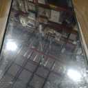 LOAAO 24X36 Inch Brushed Nickel Bathroom Mirror, Rounded Rectangle Silver Metal Frame Mirror, Brushed Nickel, Anti-Rust, Hangs Horizontally or Vertically