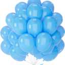 PartyWoo Light Blue Balloons 50pcs 12 Inch Baby Pastel Blue Latex Helium Balloons for Baby Shower Wedding Gender Reveal Graduation Mermaid Birthday Pool Anniversary Beach Party Decorations Blue-Y20