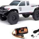 Axial RC Truck 1/24 SCX24 Base Camp 4x4 Rock Crawler Brushed RTR(Everything Needed to Run is Included) - White, AXI-1219T1