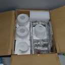 Ascher Bathroom Light Fixtures, 4-Light Vanity Light Over Mirror, Brushed Nickel Wall Sconces with Milky White Frosted Glass Shades, Wall Lamp for Living Room Bedroom, E26 Base(Bulbs Not Included)