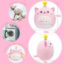 LICSOR Cat Plush Toy 12 Inch Cute Unicorn Cat Birthday Stuffed Animal Soft Cat Plushies Pillow Pink Doll Gifts for Kid Toddlers Home Room Decoration (Cat Plush)