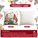3 x OTOSTAR Christmas Pillow Covers 18x18 Inch Set of 4 Merry Christmas Xmas Trees Decorative Throw Pillow Covers Winter Holiday Cushion Case Decoration for Home Couch (Dwarf Xmas Trees Red)