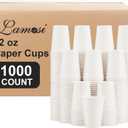 Lamosi 1000 Count 12 oz Paper Coffee Cups Bulk, Disposable Paper Cups for Hot or Cold Drinks, 12 Ounce White Beverages Water Cups for Party, Picnic, Travel, Events