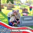 Tudomro 100 Pcs Small American Flag on Stick 12x18 In Mini Small US Flags Handheld with Safety Golden Spear Top 4th of July Decoration American Hand Held Stick Flags for Memorial Day
