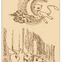 Trends International Pokmon - Sepia Scene Wall Poster with Magnetic Frame, 34L x 22.4W, Print and Beechwood Hanger Bundle