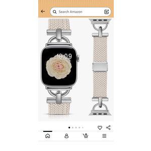 Wearlizer Braided Magnetic Band Compatible with Apple Watch Bands 42/46/38/40/41/44/45/49mm Women Men, Designer D-Shape Stretchy Elastic Nylon Strap for iWatch Series 11 10 9 8 7 6 5 4 SE/Ultra 3 2 1