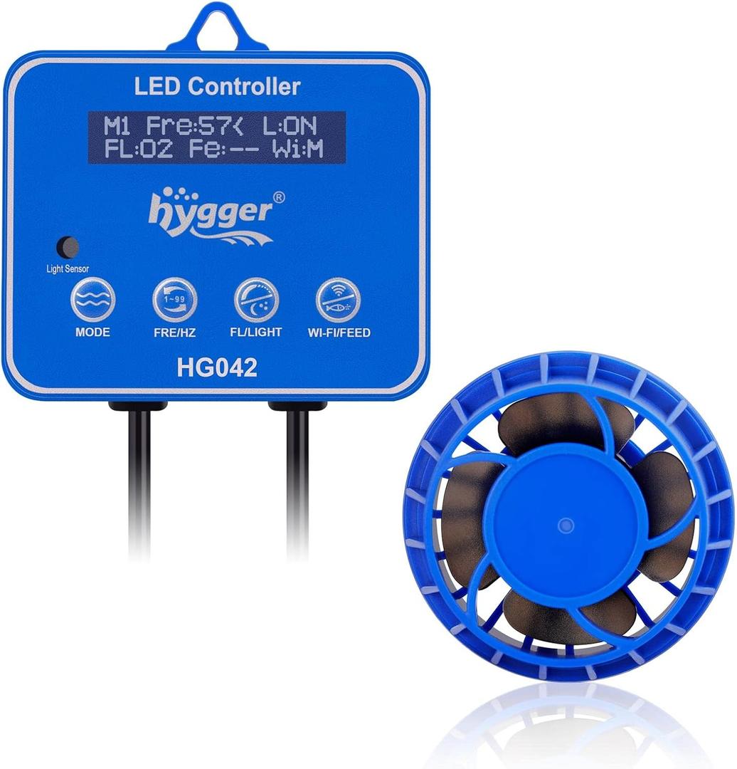 hygger Strong Wave Maker For Aquarium Magnetic DC Powerhead Adjustable Fish Tank Circulation Pump with External Controller for 30-90 Gallon Freshwater Saltwater 2100 GPH