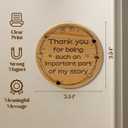 3 x Teacher Gifts for Women Men Christmas, Double-Sided Wooden Fridge Magnet Thank You Token, Teacher Appreciation Gifts, Teacher Valentine Gift, End of Year for Educators Friends Retirement