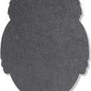 Farmlyn Creek Slate Cheese Board Plate, Owl Design (8 x 11 Inches, Black)