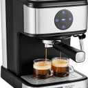 VEVOR Espresso Machine, 15 Bar Coffee and Espresso Maker with Milk Frother Steam Wand, Professional Semi-Automatic Cappuccino Latte Machine with Touch Screen & Removable Water Tank, NTC Control System