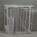 Baby Gate No Drilling, 29"-40" Auto Close Dog Gate Indoor for Doorways & Stairs, Pressure Mounted Adjustable Pet Gate, Easy Walk Through Child Gate for Children & Pets Stroller Friendly, White (29-40"Wide, 28"Tall)