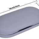 Muf 2 in 1 Contact Lens Case and Glasses Case, Double Sided Design with Mirror, Portable Travel Kit with Tweezer, Remover and Solution Bottle, Grey