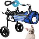 2025 Upgraded Dog Wheelchair for Back Legs Small Wheelchair for Dogs with Disabled Hind Legs Walking Adjustable Dog Carts with Heavy Duty Wheels & Patented (M)
