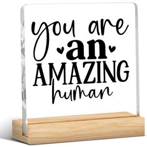 Motivational Gift for Women Men Mentor, Mental Health Awareness, Self Love Gifts, Positive Affirmation Sign Acrylic Desk Sign Decor