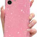 OWLSTAR for iPhone 16 Case 6.1 inch, Cute Glitter Bling Thin Slim Shockproof Sparkly Shiny Soft Silicone Phone Case for Women Girls Girly (Pink), Pack of 5