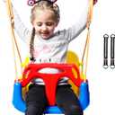 RedSwing 3-in-1 Baby Swing Seat, Toddler Swing, Anti-Flip Snug & Secure Detachable Infants to Teens Kids Swing Seat for Outside Playground, Blue