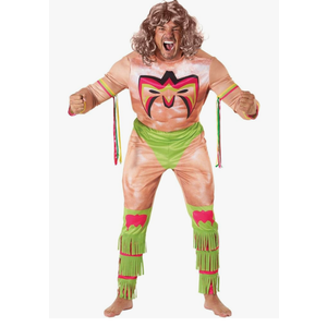 Morph Ultimate Warrior Costume Adult, WWE Wrestler Outfit, Mens Wrestling Costume, Wrestling Attire for Fans S