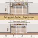 Snughome Clear Freestanding Dog Gate, 23.62" H Acrylic Pet Gate, 61.2" W