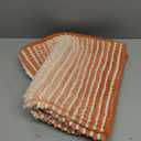 BSICPRO Bathroom Rugs, Bath Mat Rug for Bathroom Non Slip 17 x 24 Inches Water Absorbent Chenille Floor Mats Machine Washable (Pumpkin Orange)