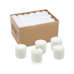 White Votive Candles - Box of 36 Candles