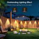 Fence Lights Outdoor, 10 Pack Deck Light with Wire, IP65 Waterproof Warm White Step Lights Outdoor for Stairs, Step, Wall, Yard, Porch, Garden, Patio, and Pathway