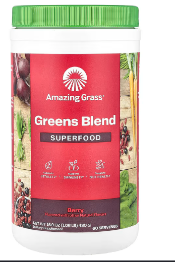 Greens Blend Superfood, Berry, 16.9 oz (480 g) EXP: 09/2026