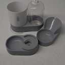 Automatic Dog Cat Water Dispenser Gravity Feeder and Water Dispenser Stainless Steel 2-in-1 Set Large Capacity Dispenser for Pets Dogs, Puppies, Kittens-Blue