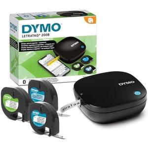 DYMO LetraTag 200B Bluetooth Compact Label Maker Value Pack, Wireless Connection to iOS and Android, Includes 3 Assorted Label Tapes