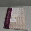 jinchan Striped Linen Kitchen Curtains 30 Inches Length Tier Curtains Farmhouse Modern Cafe Style Small Window Treatments Airy Light Filtering Rod Pocket for Living Room Bathroom 2 Panels Tan