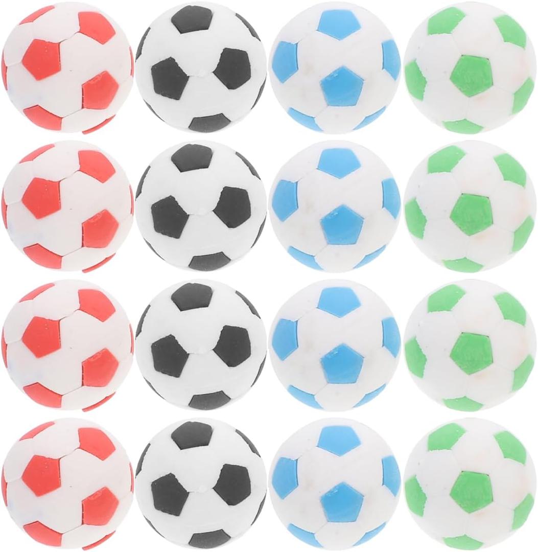 Soccer Erasers Sport Ball Erasers Soccer Miniatures Mini Soccer Ornaments Favor Gifts for Boys Birthday World Cup Party (Pack of 5)