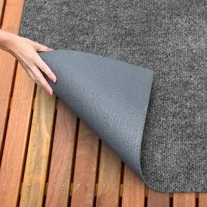 House, Home and More Indoor Outdoor Carpet with Rubber Marine Backing - Gray - 6 Feet x 10 Feet - Durable, UV-Resistant - Adds Color and Comfort to Your Deck, Patio or Other Outdoor Rug Space.