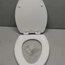 Toilet Seat Slow Close Oval Shaped in White Toilet Seat for Bathroom High Gloss Finish, Comfort Seating Easy Hygiene Maintenance Seat Closes