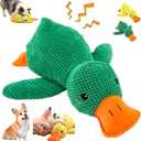 Duck-Shaped Dog Toys for Aggressive Chewers - Mellow Dog Calming Duck, 2025 Squeaky Crinkle Plush Chew Toy, Interactive Tug of War Toy to Keep Dogs Busy, Tough No-Stuffing for All Breeds