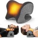 Graphene Magnetic Neck Stretcher for Deeper Pain Relief, Instant Heating Pad Cervical Traction Device Pillow, Neck Cloud for TMJ Tension Muscle Migraine, Christmas Gifts for Women, Mom, Men(Gray)