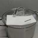 SUNHOUSE Stainless Steel Stock Pot - 11 Quart Heavy-Duty Induction Cooking Pot with Visible Lid for Pasta, Soup, Spaghetti - Nonstick Thick-Bottom Deep Stockpot for Canning, Boiling, and Simmering