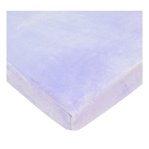 American Baby Company Heavenly Soft Chenille Fitted Mini Crib Sheet 24" x 38", Warm and Cozy Chenille Portable Sheet, Lavender, for Boys and Girls, Fits Most Pack N Play Mattresses