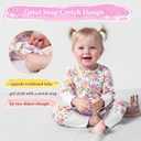 Satol Baby Girl Cotton Clothes, One-Piece Zip Front Footed, 2 Way Zipper Outfit Baby Clothes for Girls (6-9 Months, Pink)