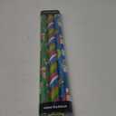 CAMKUZON Christmas Foil Wrapping Paper with Cut Lines on Reverse 3 Rolls Pack - Dancing Santa Claus, Colorful Stripes and Assorted Christmas Characters - Holiday Wrapping Paper Bundle, 24 Inch X 144