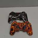 CHENGDAO Controller for PS3 Controller 2 Pack for PlayStation 3 High-Performance Wireless Controller with Double Vibration Motion Control, Flame&Wolf