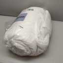 Amazon Basics 3-Piece All-Season Soft Down-Alternative Lightweight Microfiber Comforter Bedding Set, Pinch Pleat Design with Piped Edges, King, Bright White