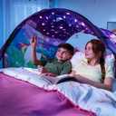 Magic Playhouse Tents Fantasy Fun for Kids,Foldable Play Tents, Pop up Indoor Bed Tents,Magic Playhouse Princess Secret Castle,Birthday for Girls (Horse with Remote Light)