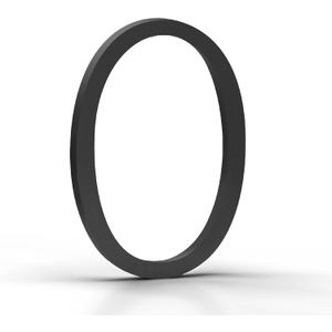 Mega Handles House Numbers for Outside - 5'' Easy to Install Wall Mounted House Numbers for Exterior - Heavy Duty Metal Numbers for Address on House, Mounting Hardware Included - Matte Black (Number 0)