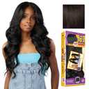 Sensationnel Butta Lace 90s Bangs Wig-Unit 902, 2 DARKBROWN | Synthetic, Glueless, Wide Deep Part, Pre-Plucked Hairline