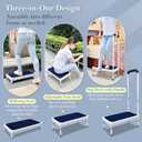 Bedside Steps for High Beds Step Stool with Handle for Elderly Adult Medical Heavy Duty Safety Stepstools for Seniors 400 Lb Capacity Non-Slip Wide Platform to Get in Bed, Car, Bathroom (Blue-21.6")