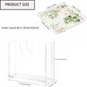 Clear Acrylic Napkin Holder for Table, Elegant Non-Slip Guest Towel Tray for Bathroom, Waterproof Vertical Tissue Dispenser for Kitchen, Dining, Bar, Office