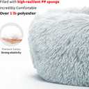 HACHIKITTY Calming Pet Sofa Bed Mat, Washable Plush Couch Cover for Dogs & Cats, Furniture Protector with Anti-Slip Bottom (30"x 27"x 6", Gray)