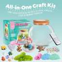 Mermaid Light-Up Terrarium Kit for Kids - LED Night Light Birthday Gift for Girls Ages 4 5 6 7 8-12 Year Old - Mermaid Toys for Girls - DIY Arts and Crafts Kit for Kids