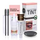 Eyelash & Eyebrow Color Kit, Coffee Lash & Brow Color Kit, Eyebrow Coloring Set with Natural Bushy Results, Easy Use & Salon at Home, 7ml, Coffee