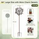 Wind Spinners Outdoor for Yard and Garden, 84 Inch Metal Large Outdoors Windmill Kinetic Wind Spinner, Outside Decor for Yard Art Lawn Backyard Landscape Patio(24" W x 84" H)