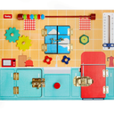 Toddler Busy Board - Montessori Busy Boards for Toddlers with Latches Doors & Lock Puzzles - Wooden Educational Learning Latch Toy for Kids 2 3 4 Year Old - Sensory Fine Motor Skills Activity
